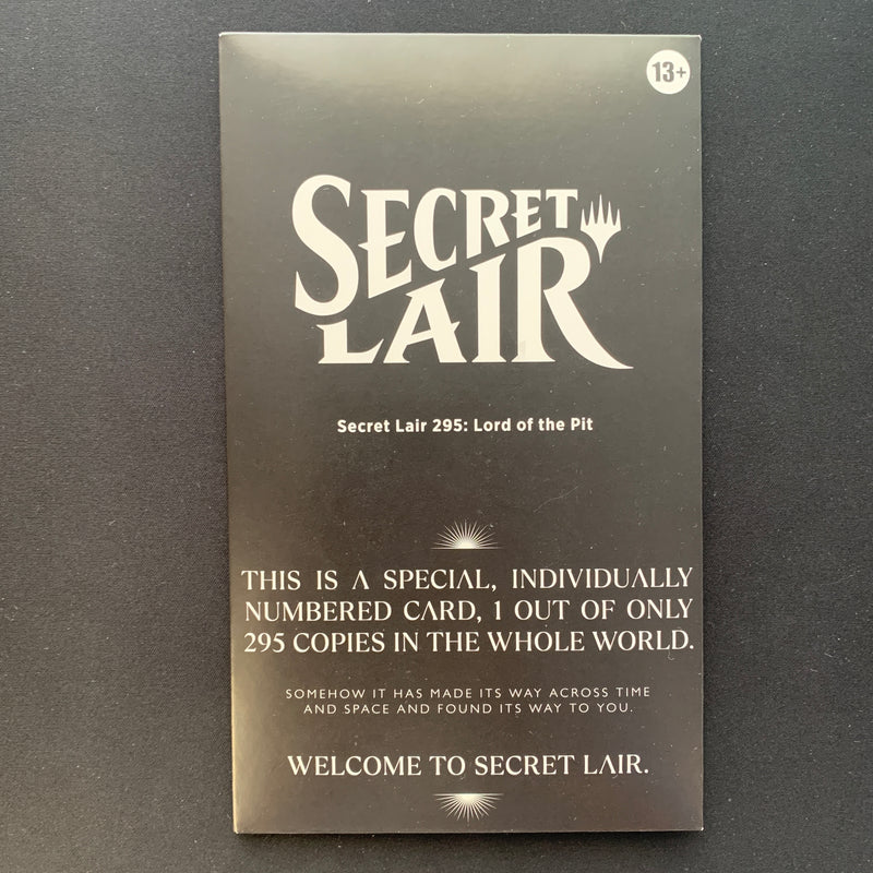 MTG Secret Lair Serialized Lord of The Pit MagicCon Barcelona - MagicCon Products - Sealed