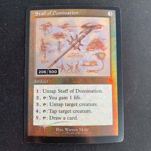 [FOIL] Staff of Domination (Serial Number) - Retro Frame Artifacts - NM, 206/500