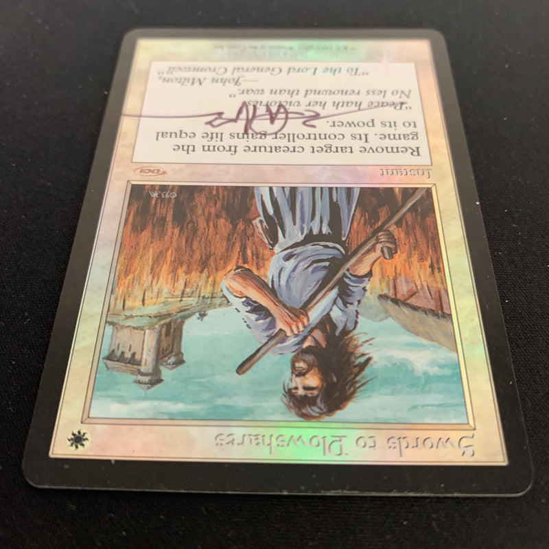 [FOIL] Swords to Plowshares - Friday Night Magic Promos - GD, SIGNED