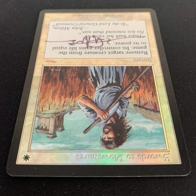 [FOIL] Swords to Plowshares - Friday Night Magic Promos - GD, SIGNED