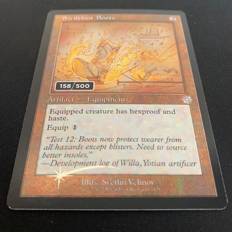 [FOIL] Swiftfoot Boots - Retro Frame Artifacts - NM, 158/500