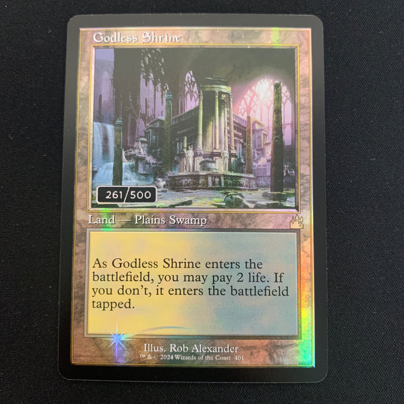 [FOIL] Godless Shrine (Serialized) - Ravnica Remastered: Extras - NM, 261/500