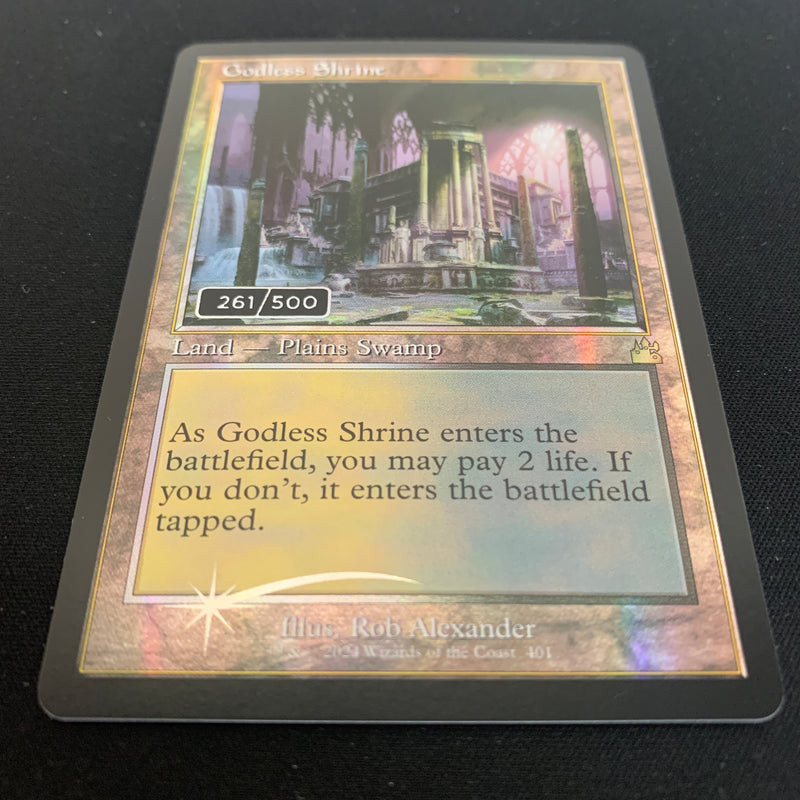 [FOIL] Godless Shrine (Serialized) - Ravnica Remastered: Extras - NM, 261/500