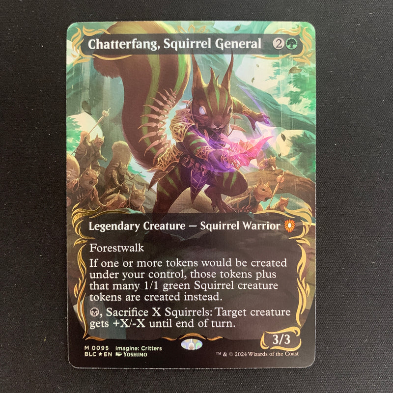 [FOIL] Chatterfang, Squirrel General (Raised Foil) - Commander: Bloomburrow: Extras - NM