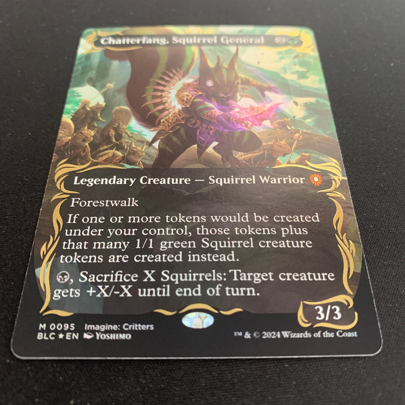 [FOIL] Chatterfang, Squirrel General (Raised Foil) - Commander: Bloomburrow: Extras - NM