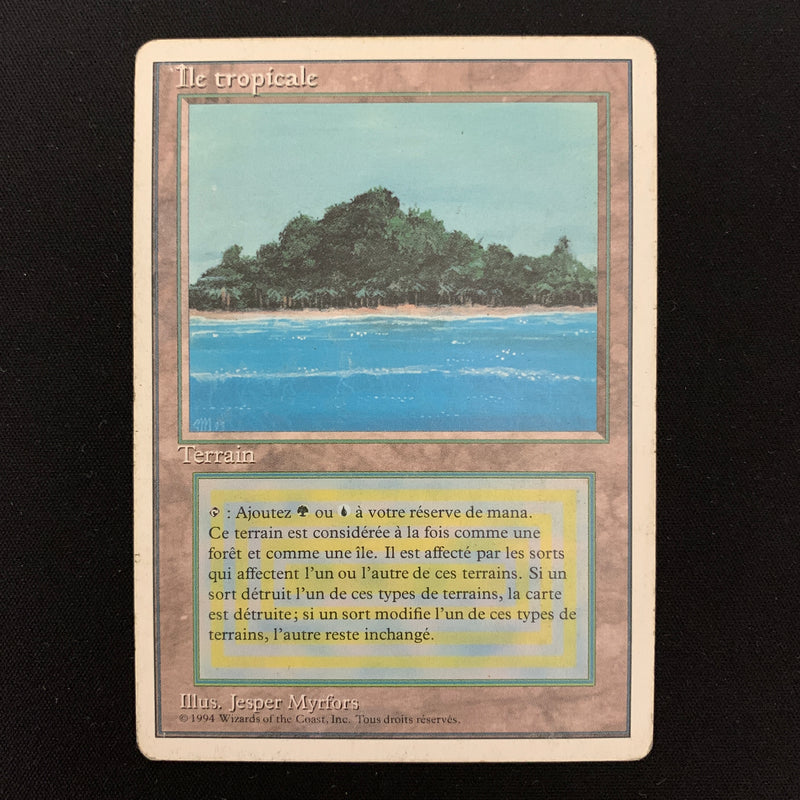 Tropical Island - Foreign White Bordered - French