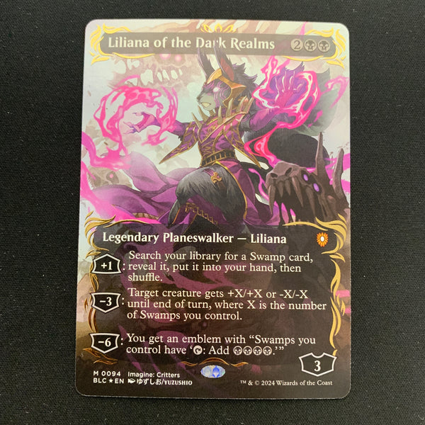 [FOIL] Liliana of the Dark Realms (Raised Foil) - Commander: Bloomburrow: Extras - NM