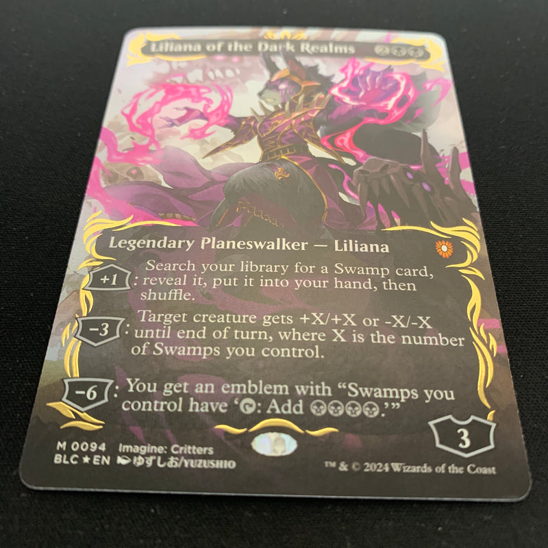 [FOIL] Liliana of the Dark Realms (Raised Foil) - Commander: Bloomburrow: Extras - NM