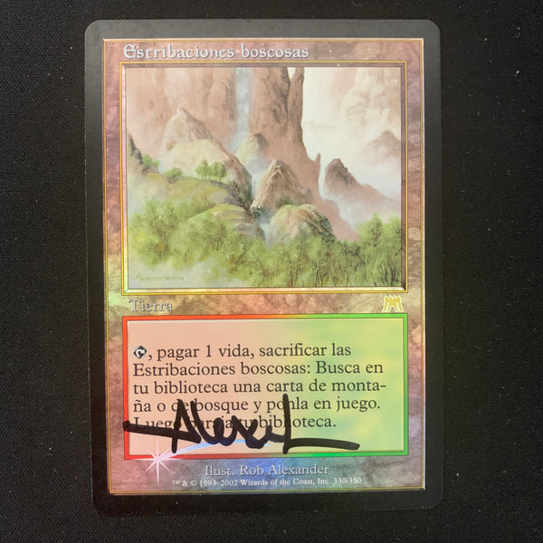 [FOIL] Wooded Foothills - Onslaught - GD, SIGNED