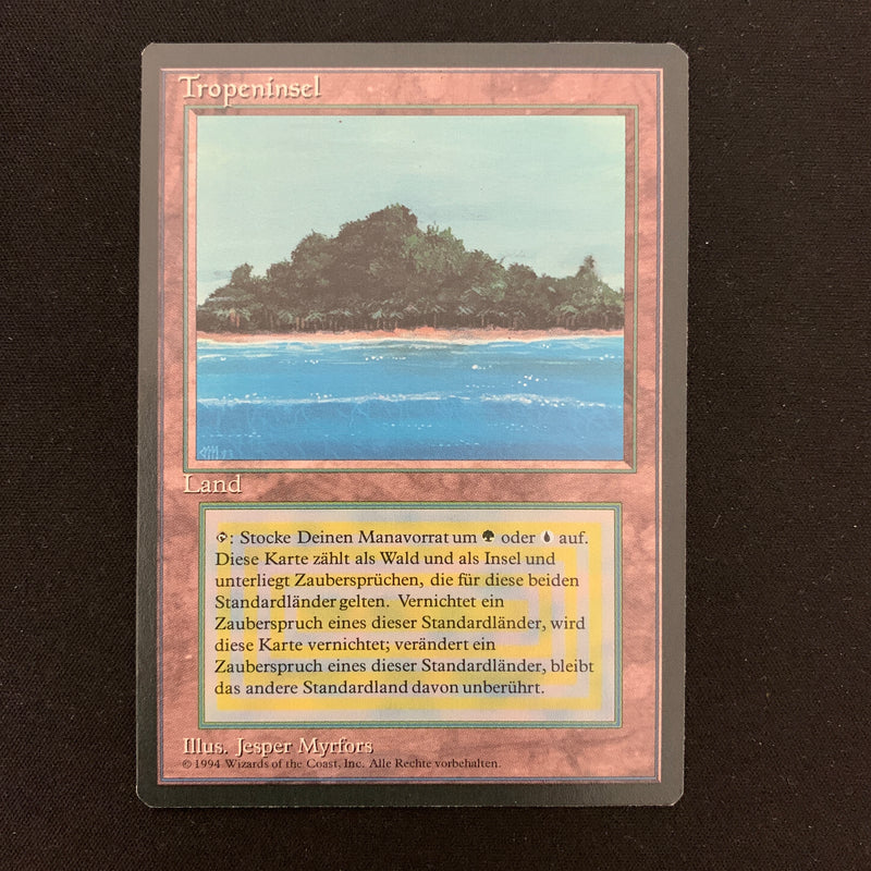 Magic the Gathering Tropical Island - Foreign Black Bordered - German NM - 23444