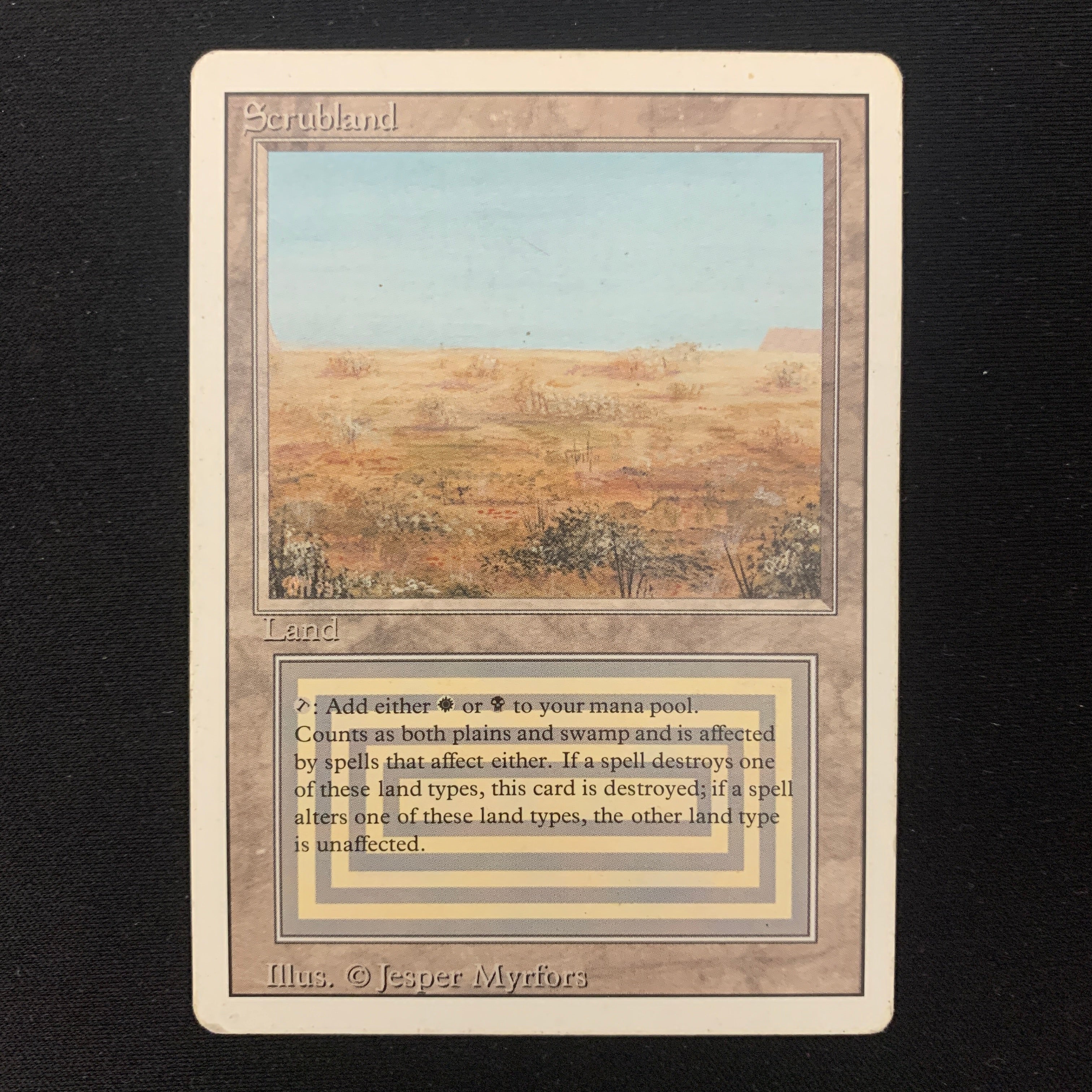 MTG Singles - Scrubland - Revised - LP - 23938