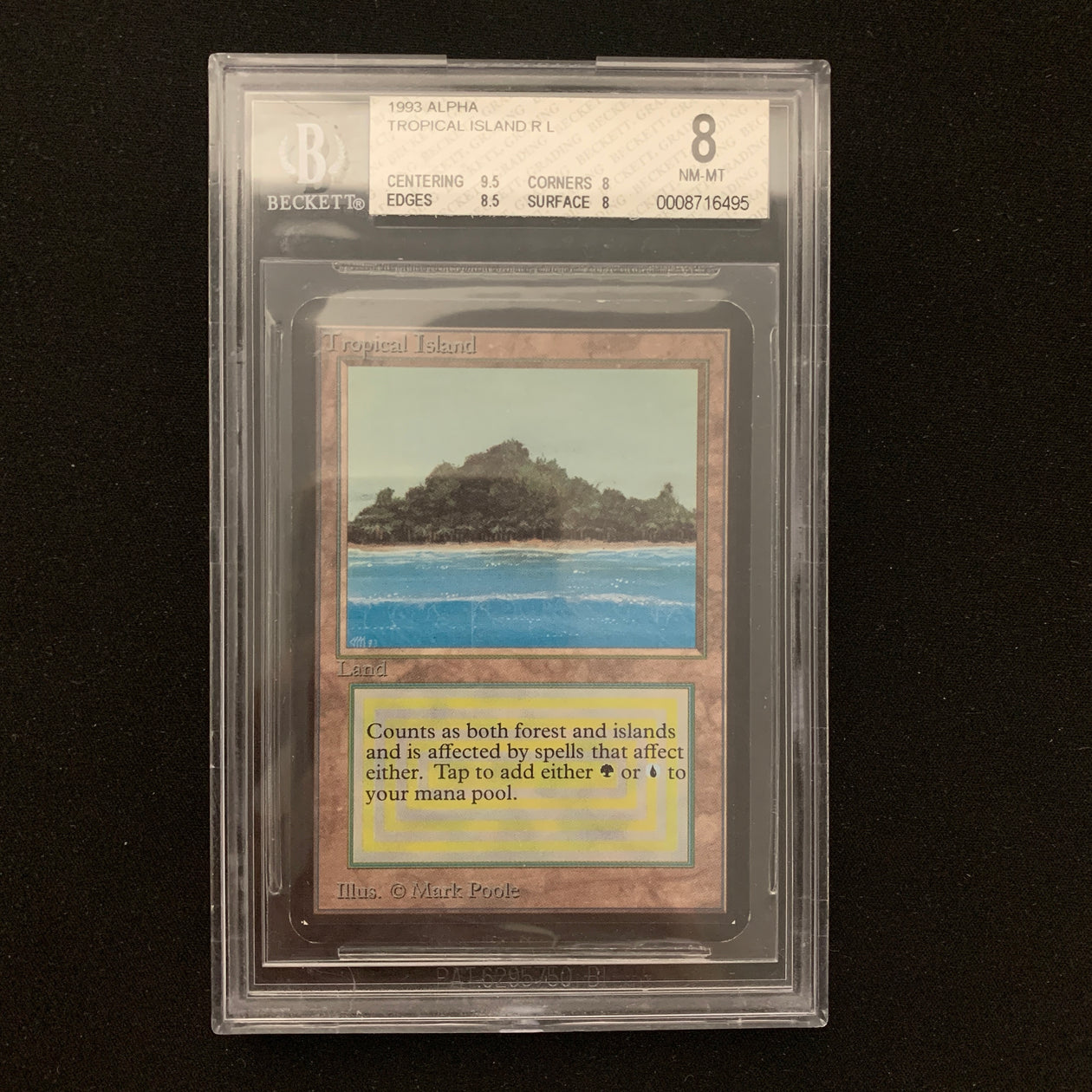 MTG Singles - Tropical Island - Alpha - BGS 8 - 24742