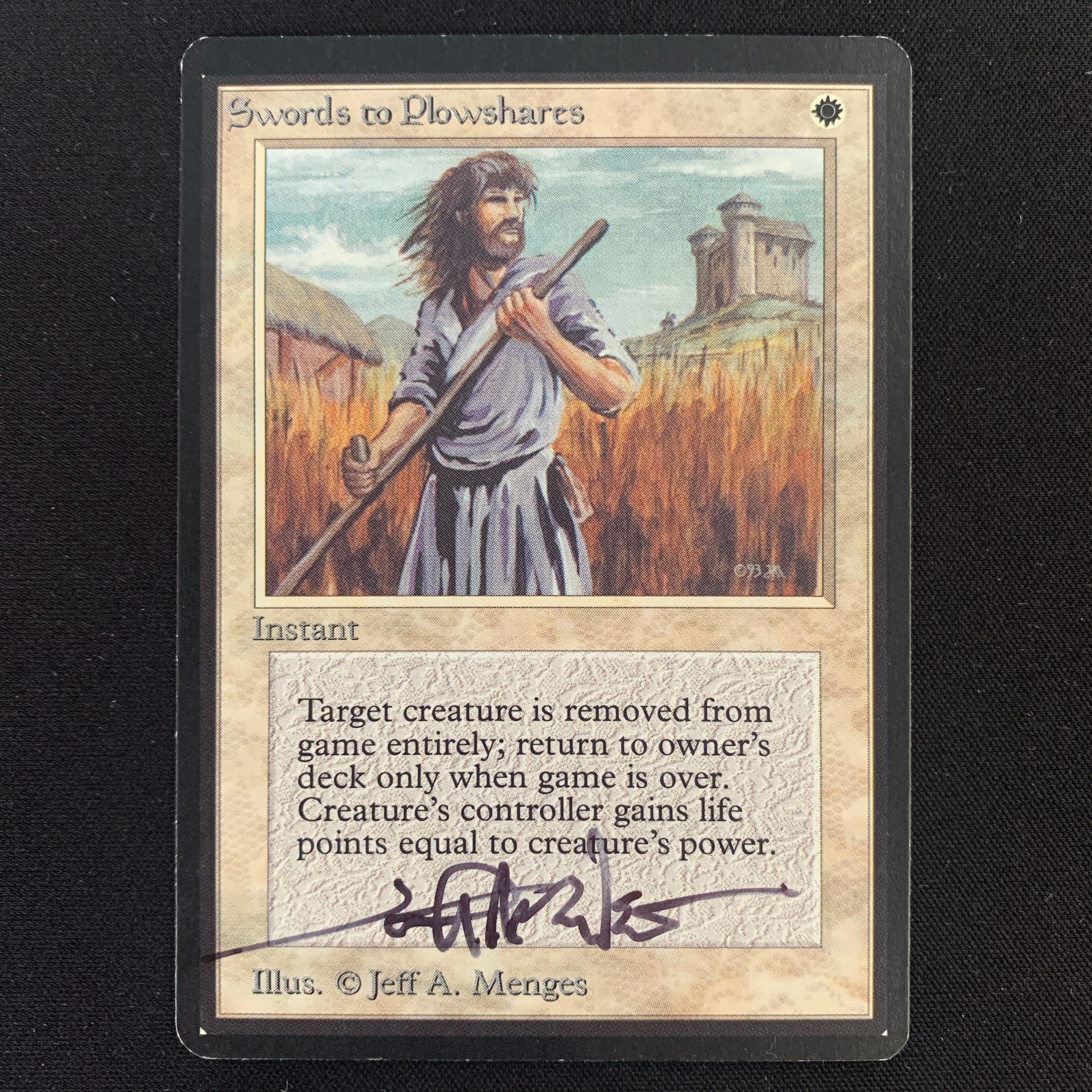 MTG Singles - Swords to Plowshares - Beta - NM - SIGNED - 24749