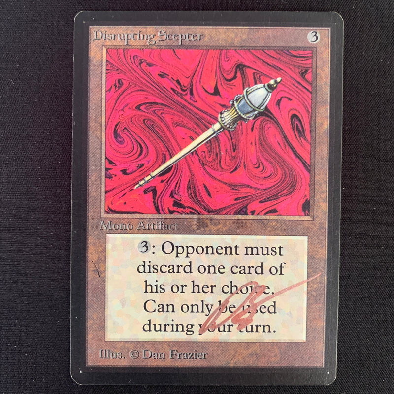 Magic the Gathering Disrupting Scepter - Beta NM - SIGNED - 24777