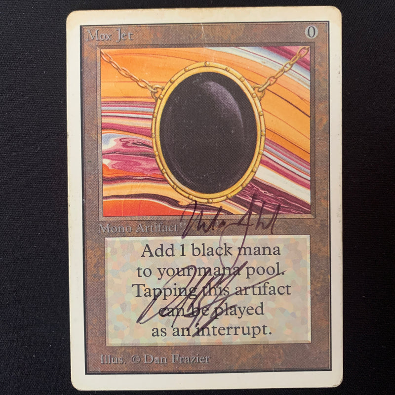 Magic the Gathering Mox Jet - Unlimited PO - SIGNED BY GARFIELD & FRAZIER - 24787