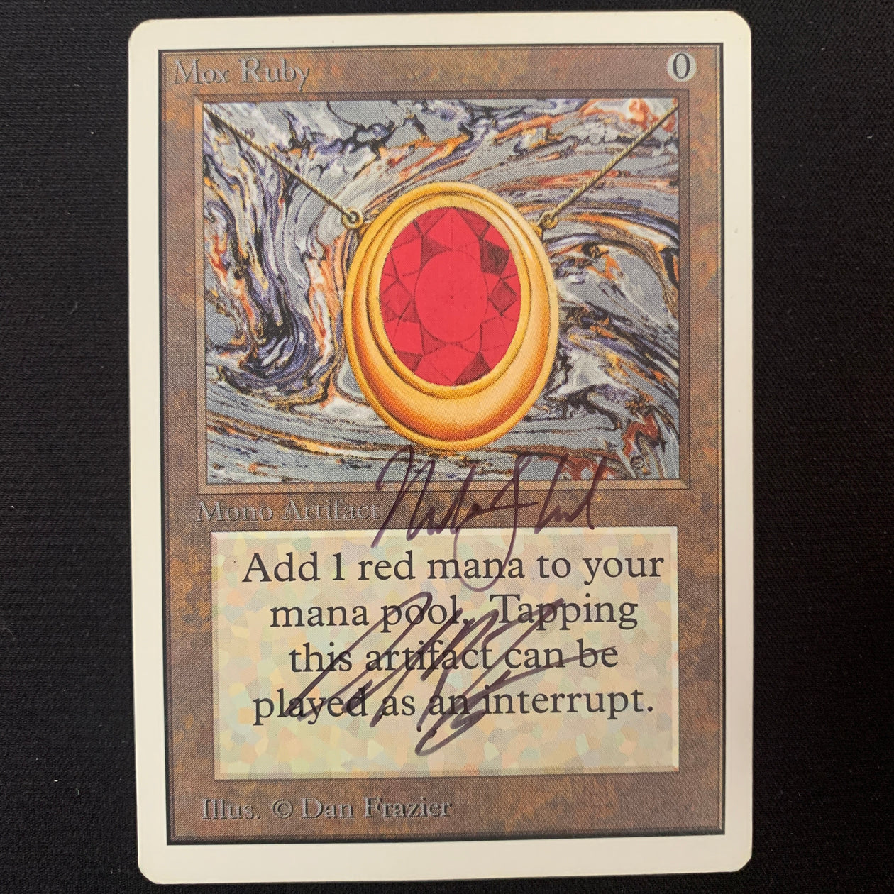 Magic the Gathering Mox Ruby - Unlimited GD - SIGNED BY GARFIELD & FRAZIER - 24789