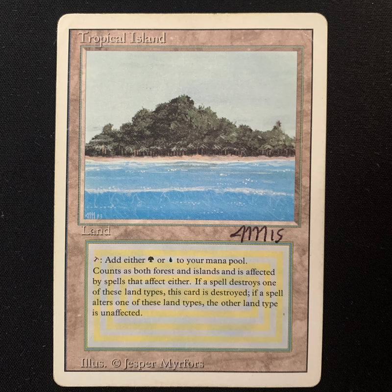 Magic the Gathering Tropical Island - Revised PO - INKED, SIGNED - 24867