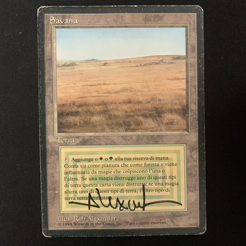 Magic the Gathering Savannah - Foreign Black Bordered - Italian PL - SIGNED, INKED - 25217