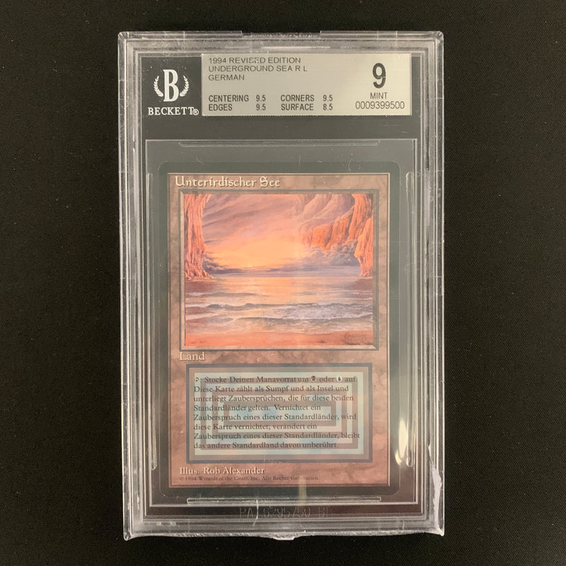 Magic the Gathering Underground Sea - Foreign Black Bordered - German BGS 9 - 25280