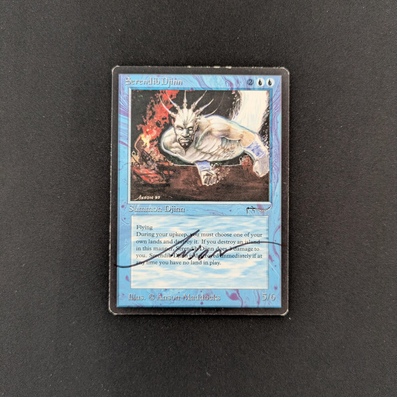 MTG Singles - Serendib Djinn - Arabian Nights - GD - SIGNED - 25543
