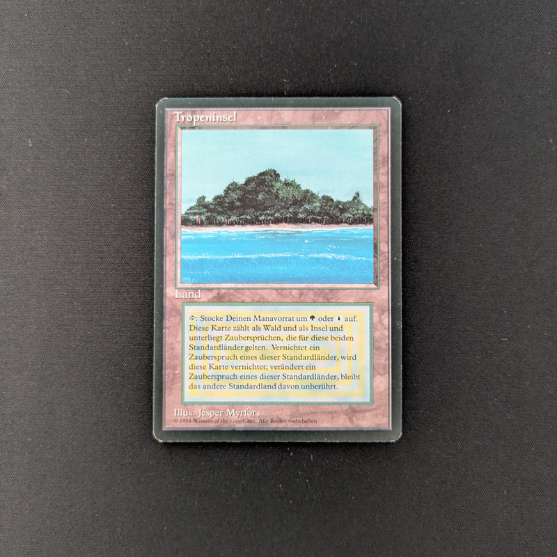 Magic the Gathering Tropical Island - Foreign Black Bordered - German GD - 25590
