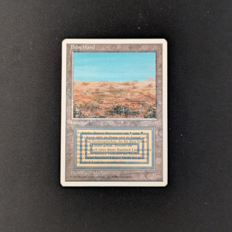 MTG Singles - Scrubland - Foreign White Bordered - German - GD - 25591