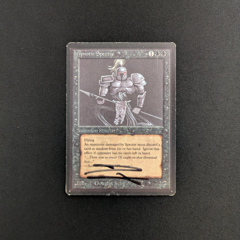 Magic the Gathering Hypnotic Specter - Beta LP - SIGNED - 25608