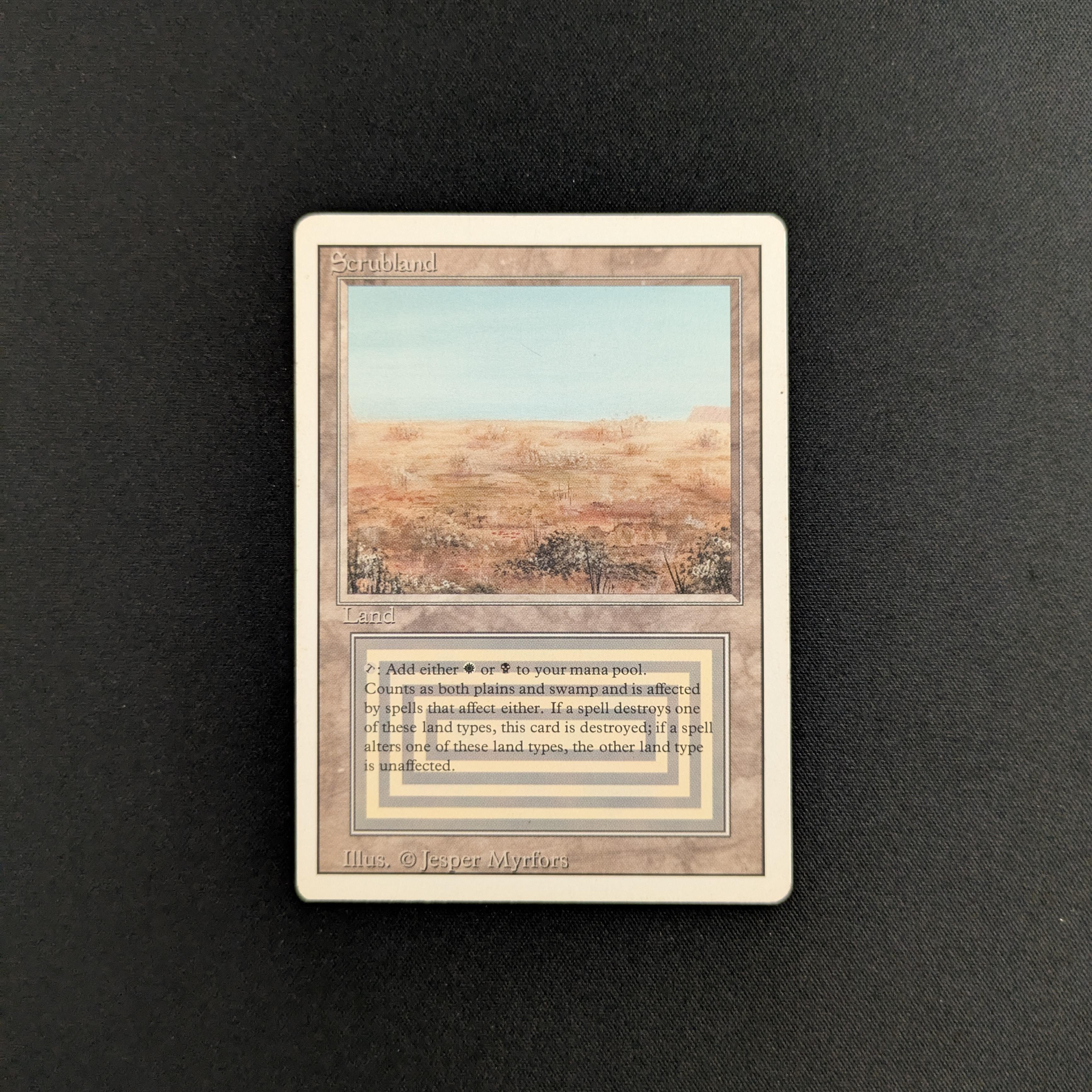 MTG Singles - Scrubland - Revised - LP - 25667