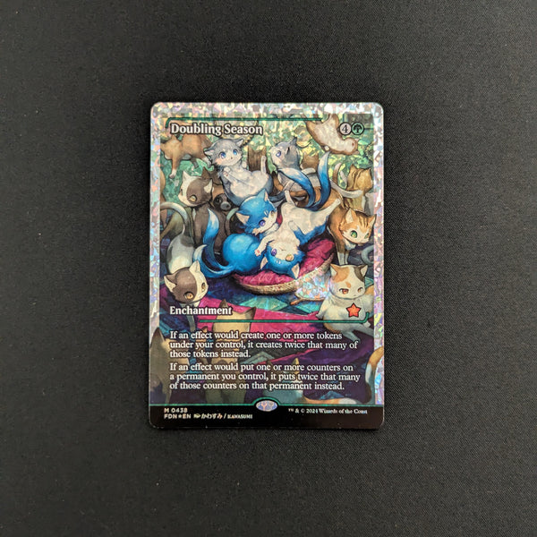 Magic the Gathering [FOIL] Doubling Season (Fractured Foil) - Magic: The Gathering Foundations: Extras - NM 