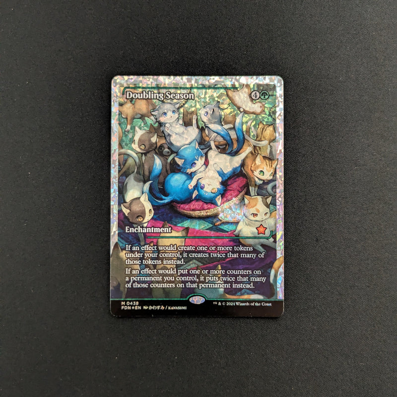 Magic the Gathering [FOIL] Doubling Season (Fractured Foil) - Magic: The Gathering Foundations: Extras - NM 