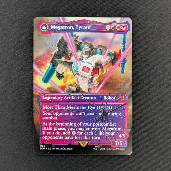 MTG Singles - [FOIL] Megatron, Tyrant // Megatron, Destructive Force (Shattered Glass) - Universes Beyond: Transformers - NM - 