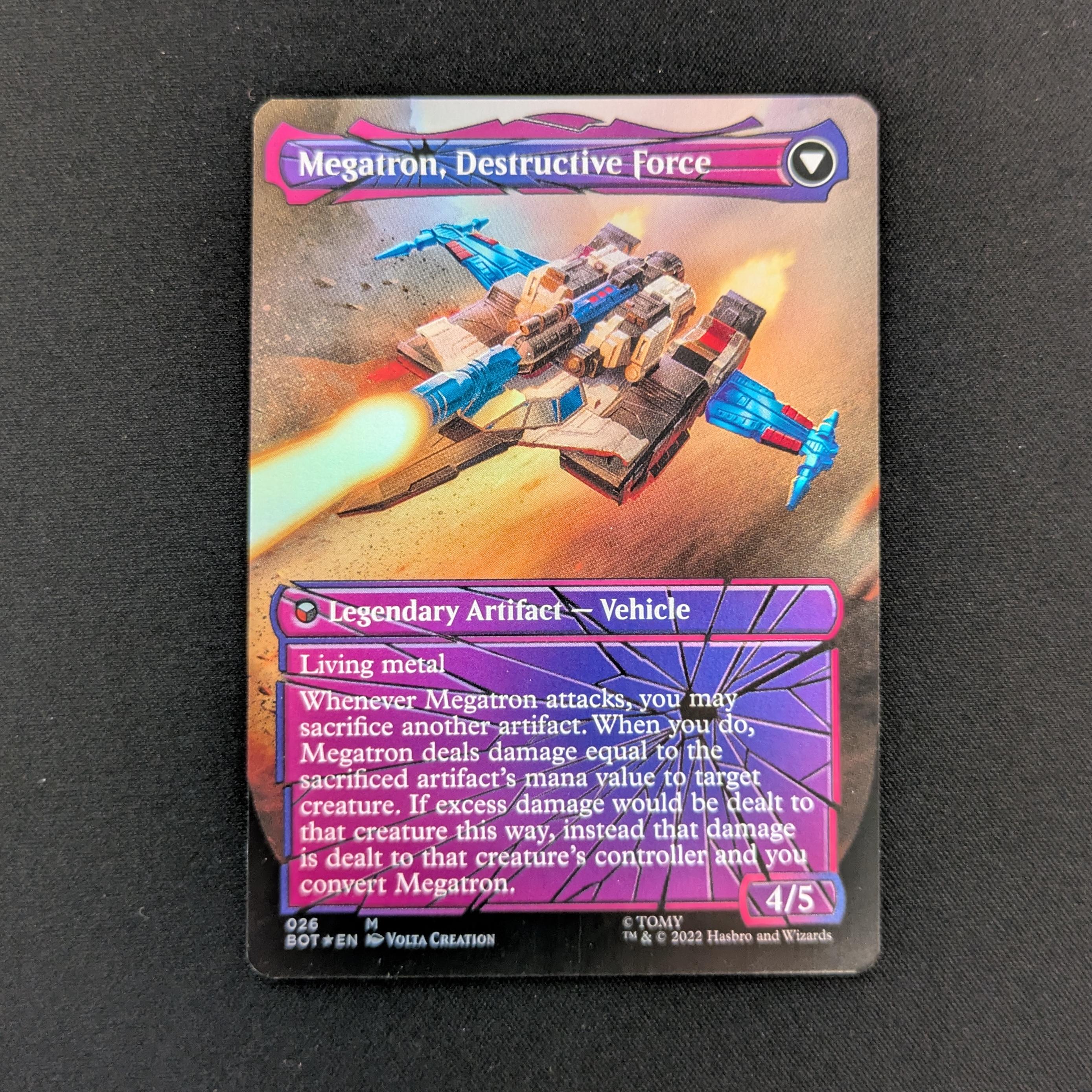 MTG Singles - [FOIL] Megatron, Tyrant // Megatron, Destructive Force (Shattered Glass) - Universes Beyond: Transformers - NM - 
