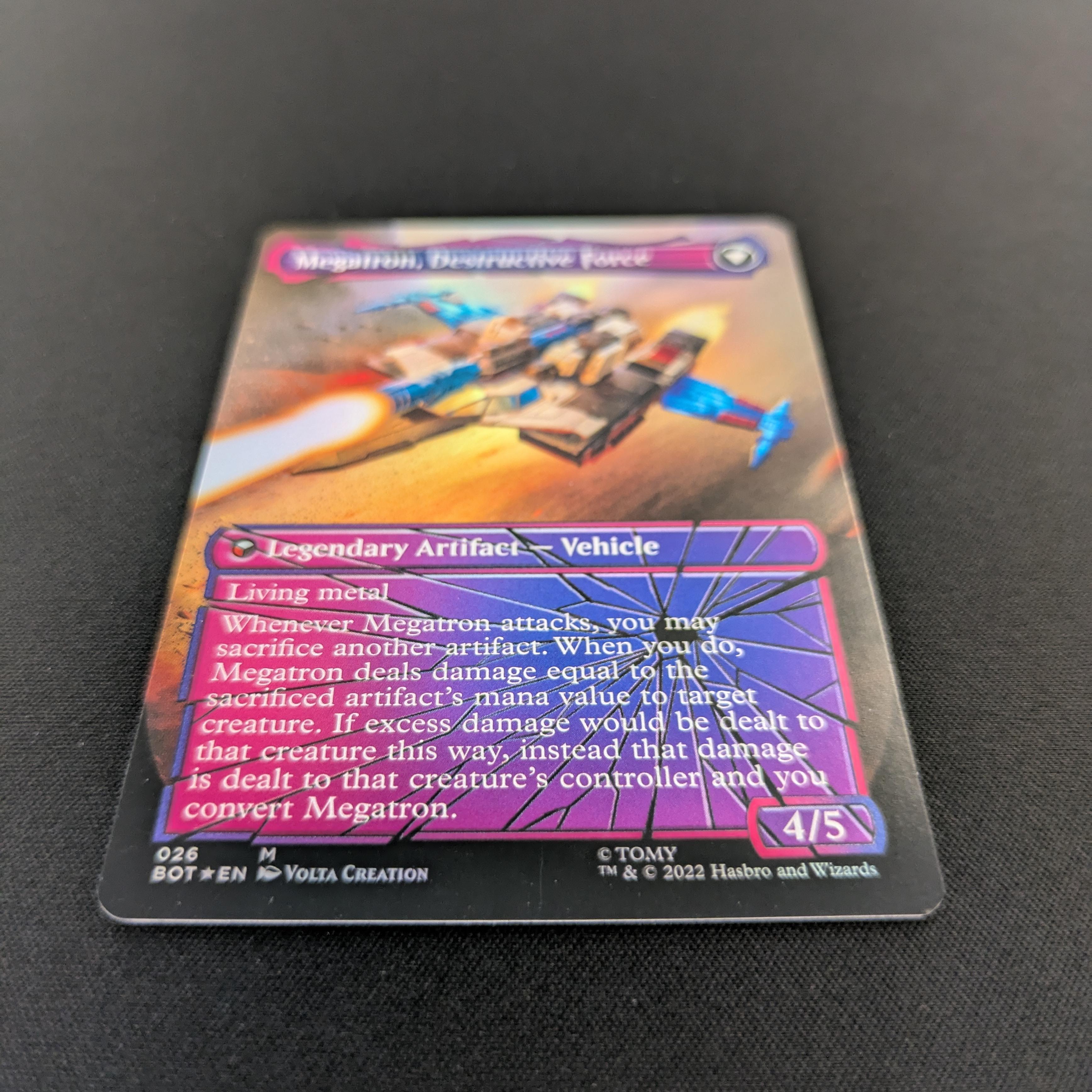 MTG Singles - [FOIL] Megatron, Tyrant // Megatron, Destructive Force (Shattered Glass) - Universes Beyond: Transformers - NM - 