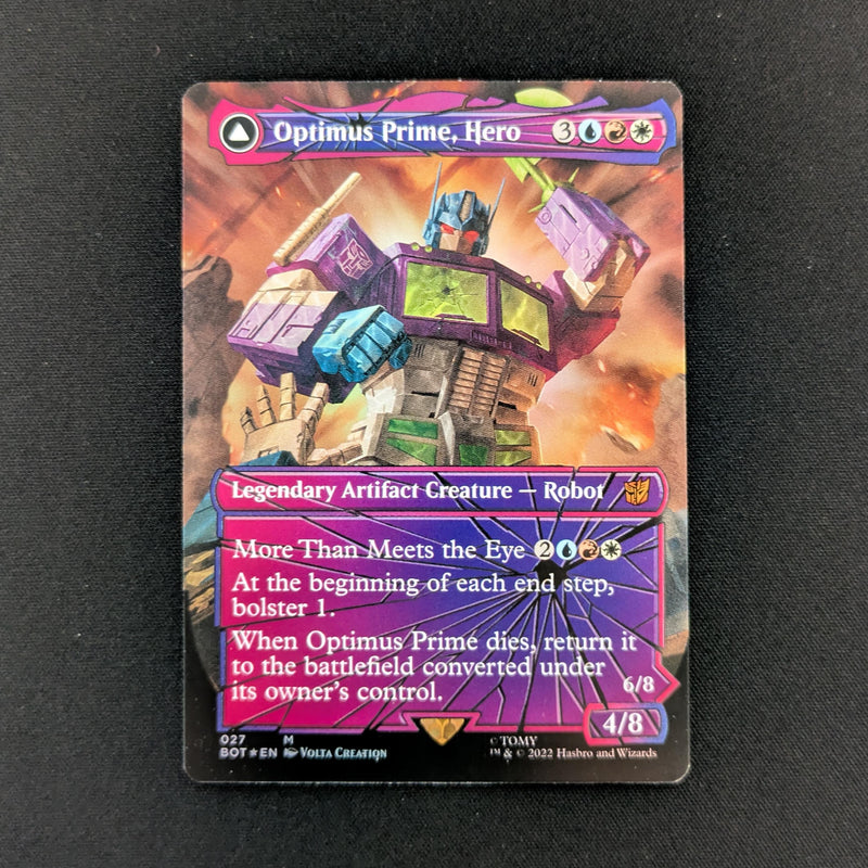 MTG Singles - [FOIL] Optimus Prime, Hero // Optimus Prime, Autobot Leader (Shattered Glass) - Universes Beyond: Transformers - NM - 