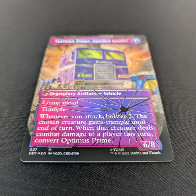 MTG Singles - [FOIL] Optimus Prime, Hero // Optimus Prime, Autobot Leader (Shattered Glass) - Universes Beyond: Transformers - NM - 