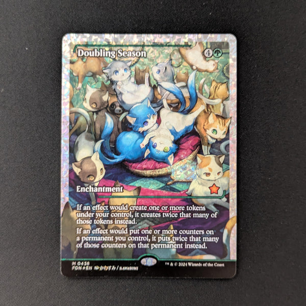 MTG Singles - [FOIL] Doubling Season (Fractured Foil) - Magic: The Gathering Foundations: Extras - EX - 