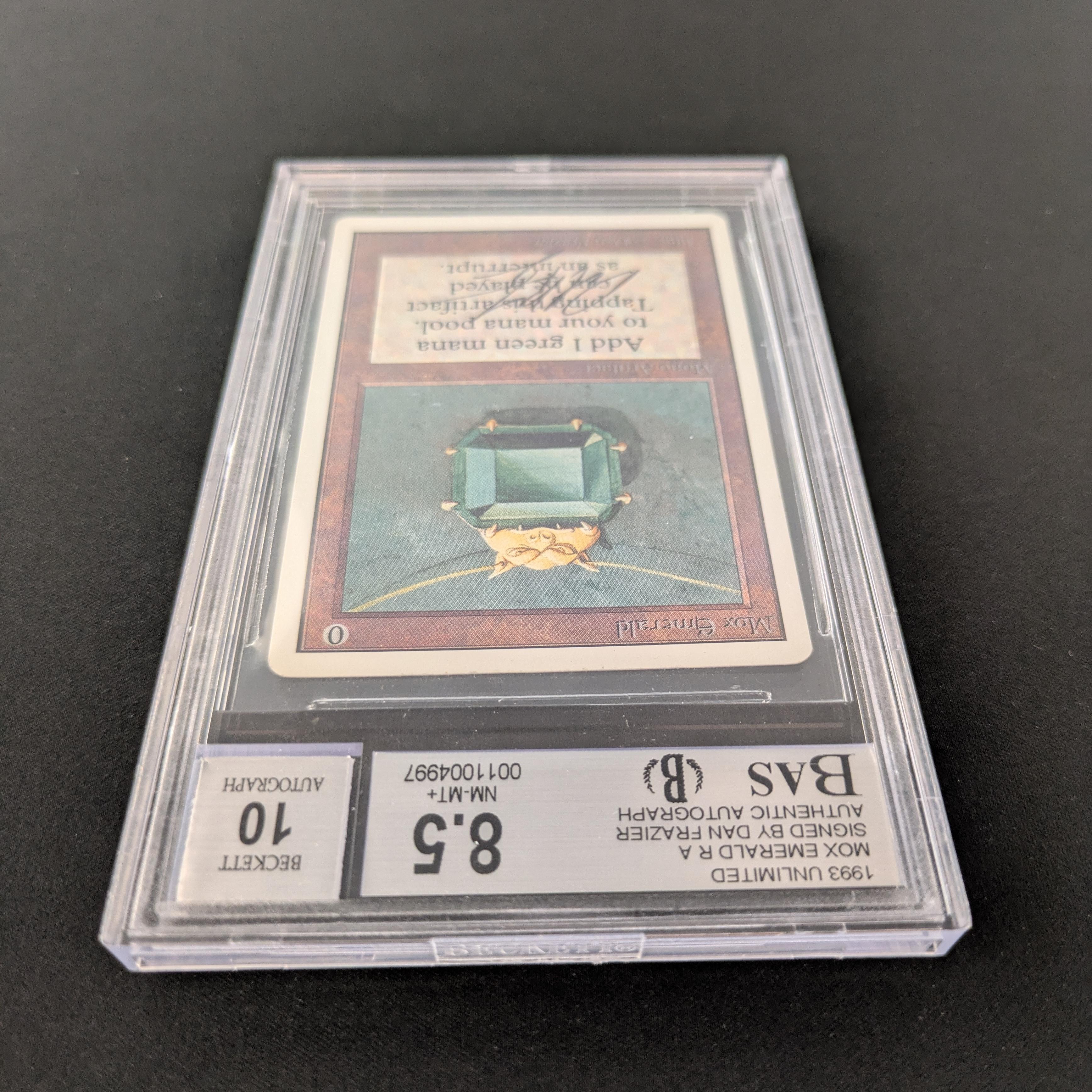 MTG  Mox Emerald サイン入り MTG Altered & Signed Alpha Mox Emerald by Dan Frazier