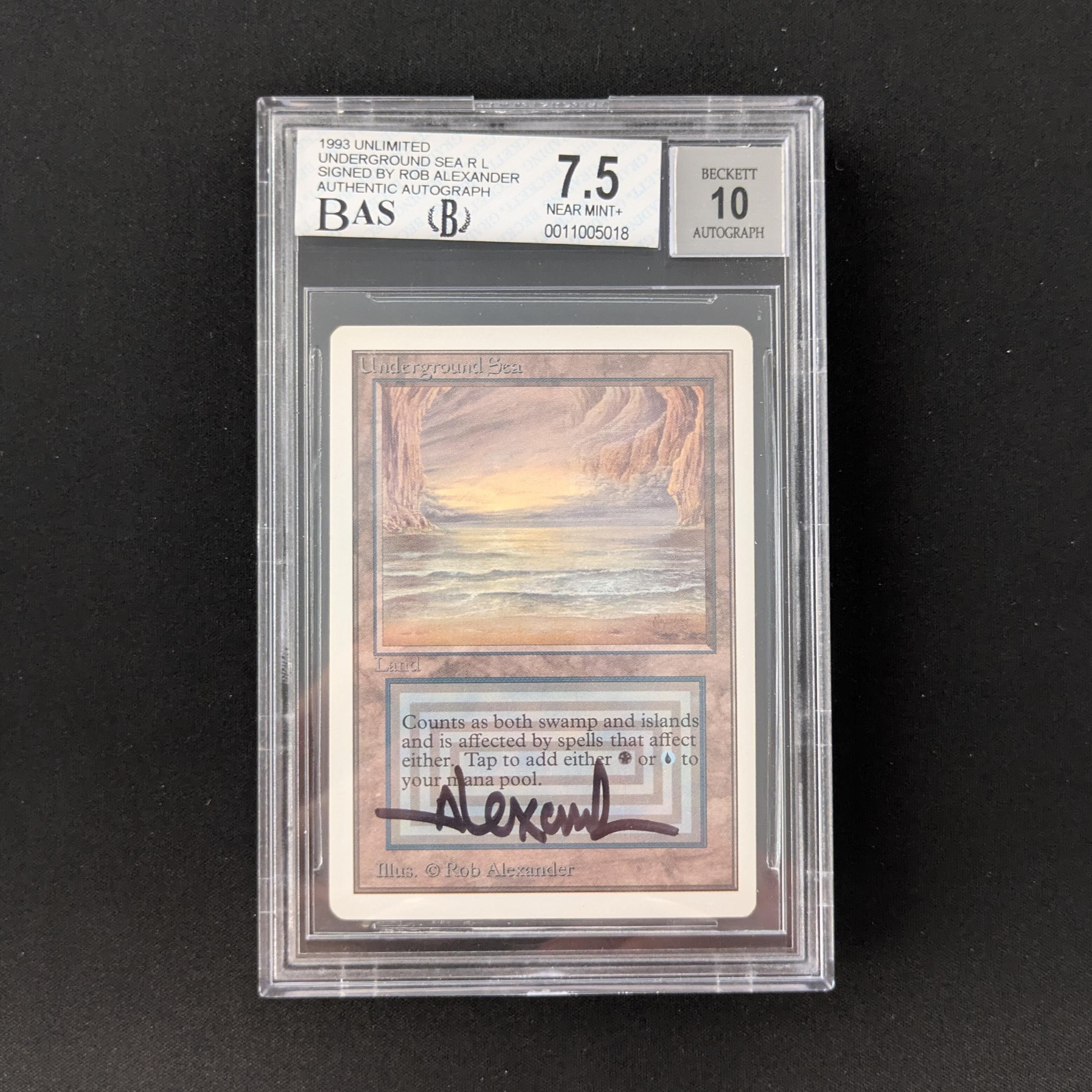 MTG Singles - Underground Sea - Unlimited - BGS 7.5 - SIGNED - 26129