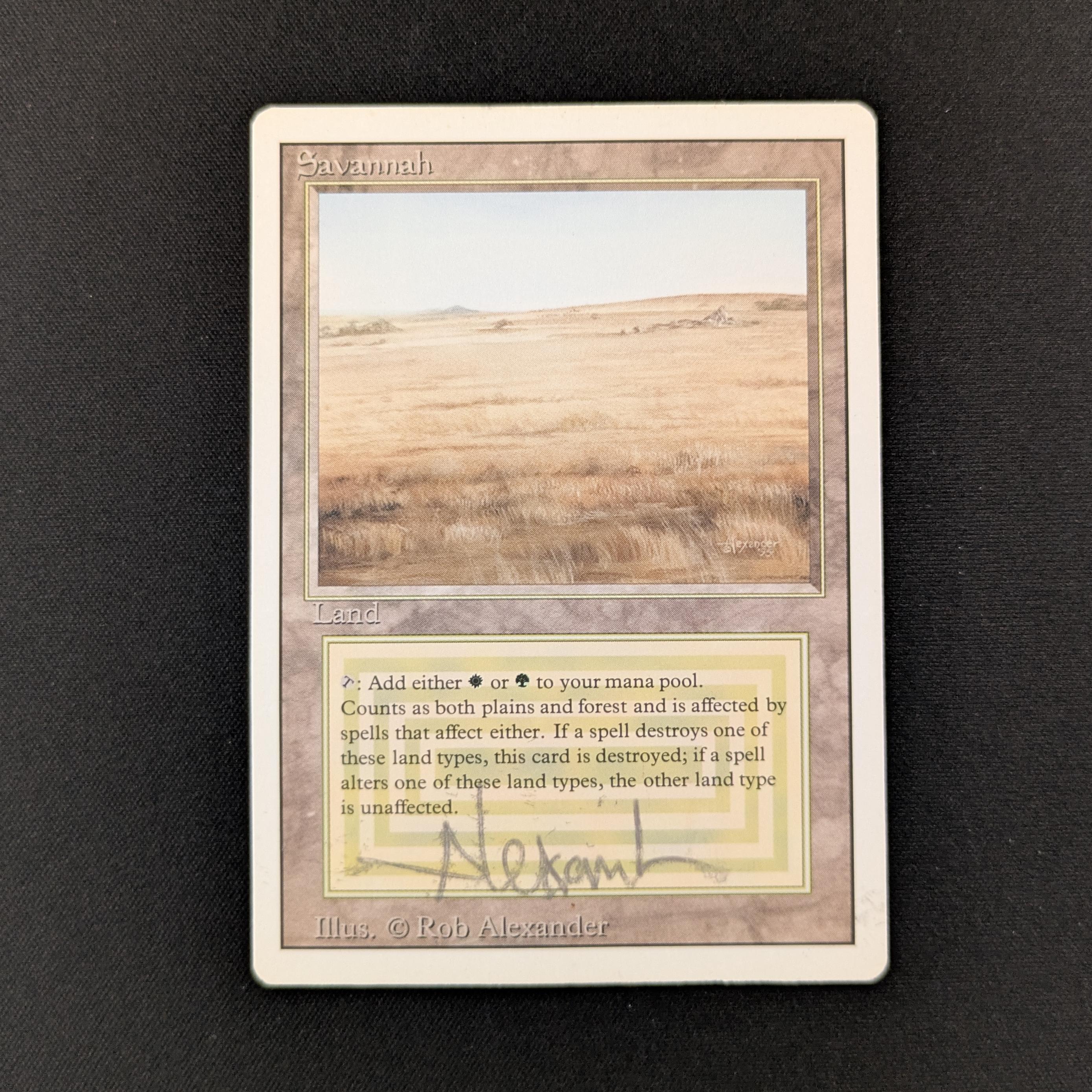 MTG Singles - Savannah - Revised - PL - SIGNED, INKED - 26167