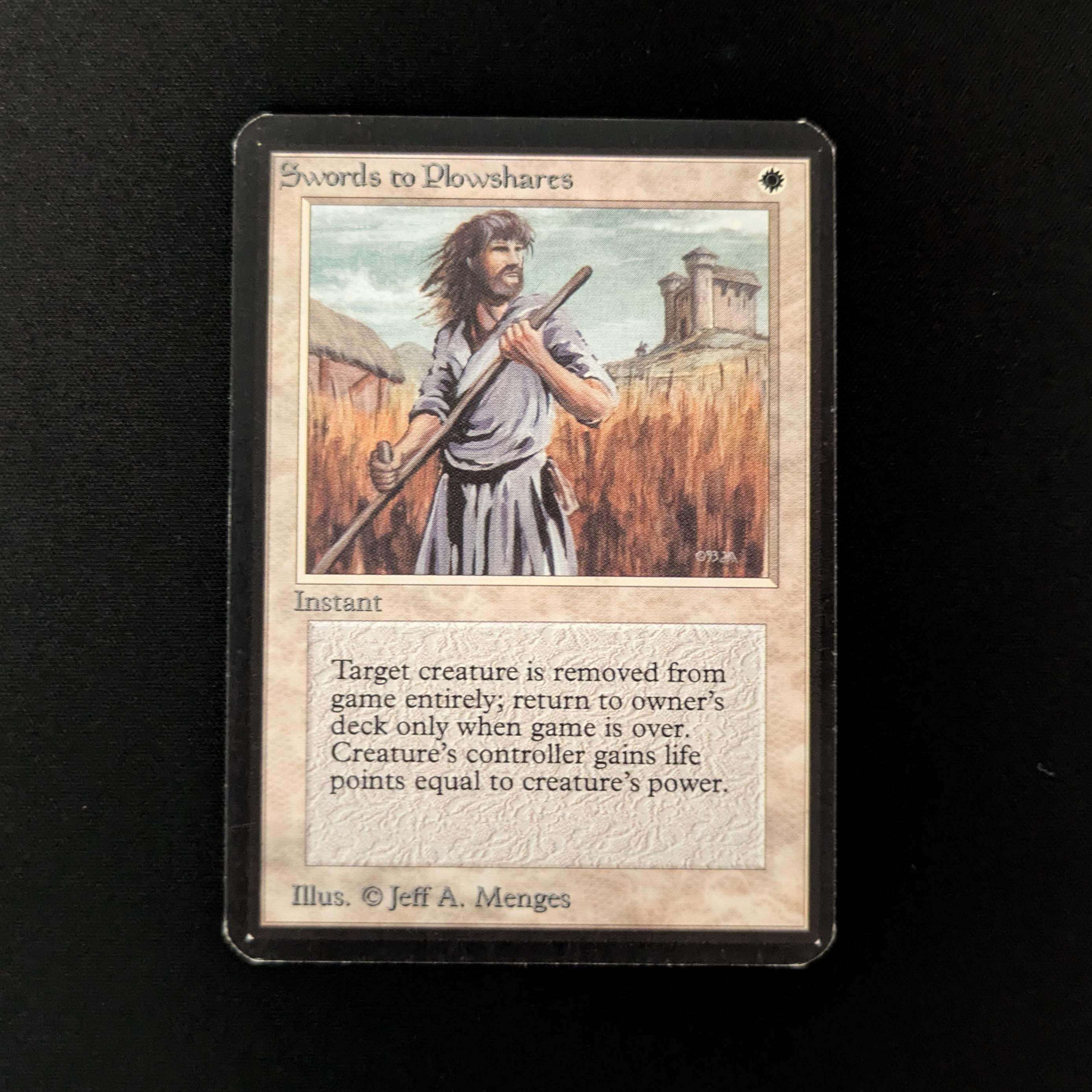 MTG　剣を鍬に/Sword to Plowshares アルファカットエラー アルファ版《剣を鍬に/Swords to Plowshares》PSA9 | Cardshop