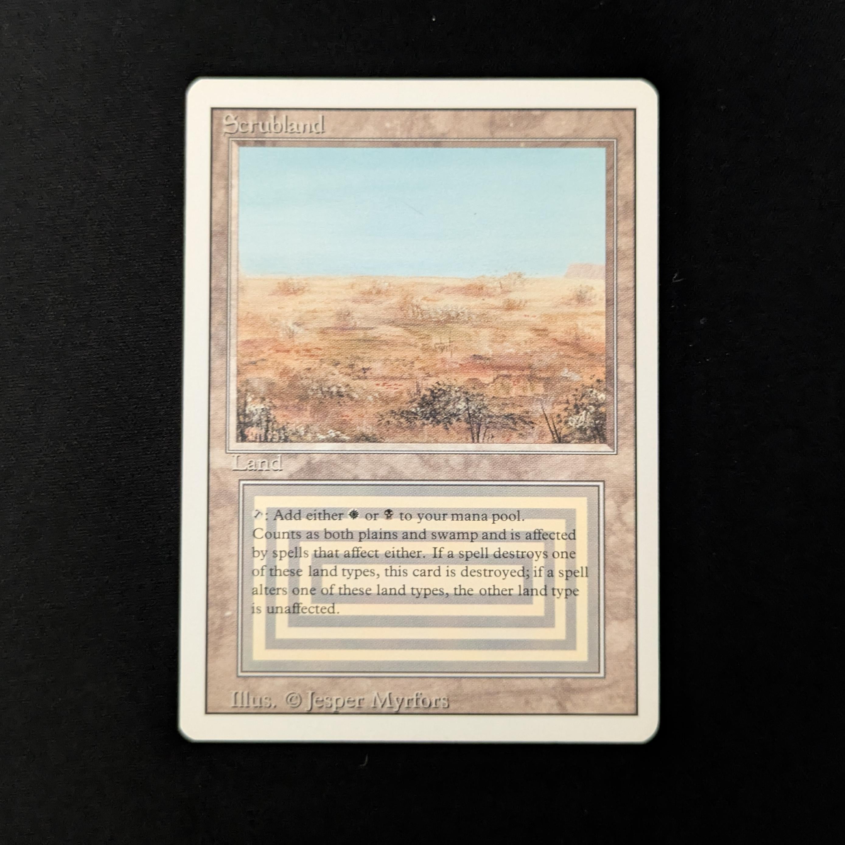 scrubland mtg 英語　１枚　hp Scrubland - Revised