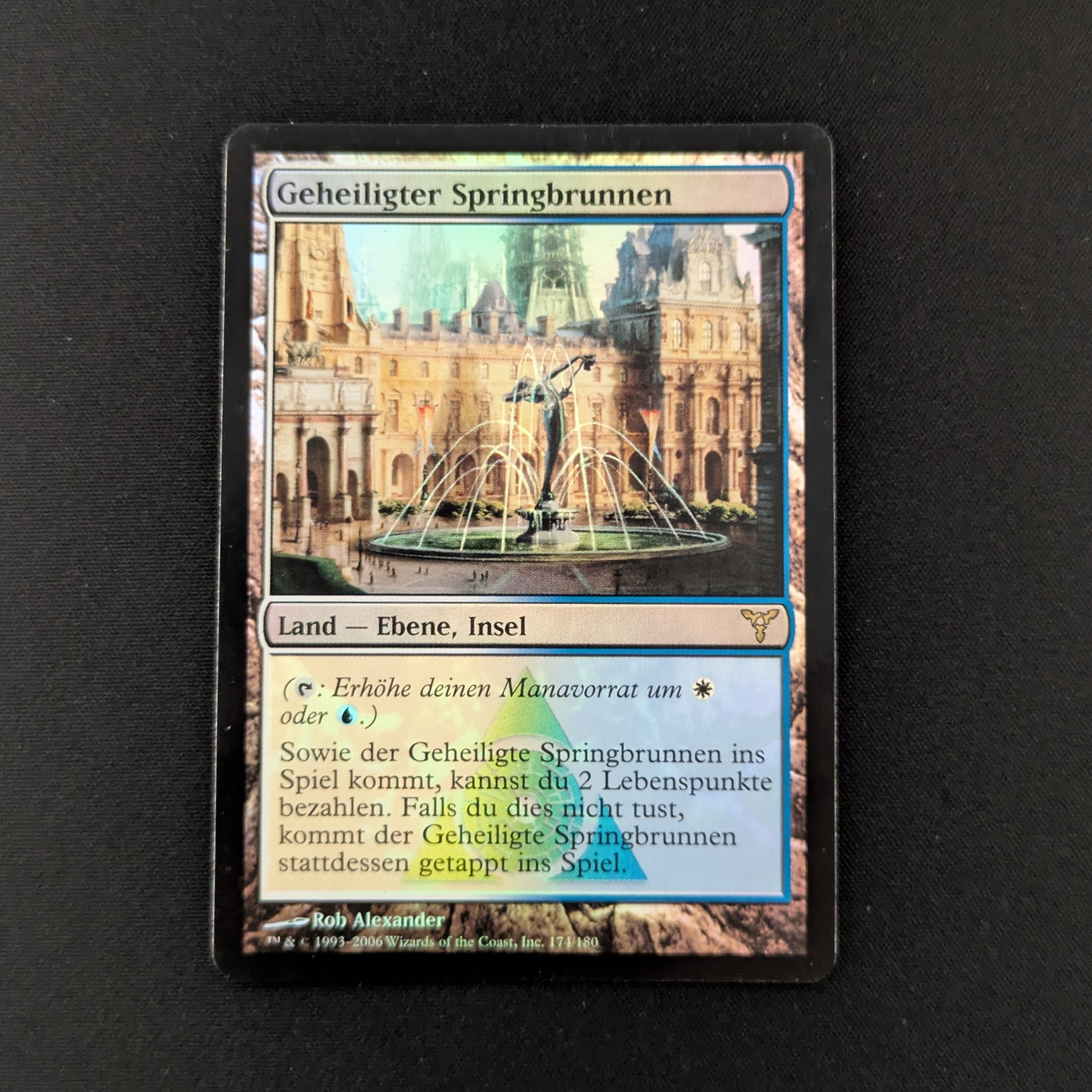 MTG Singles - [FOIL] Hallowed Fountain - Dissension - EX - 