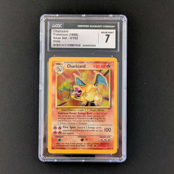 Charizard - BS 4 - Base Set - CGC 7