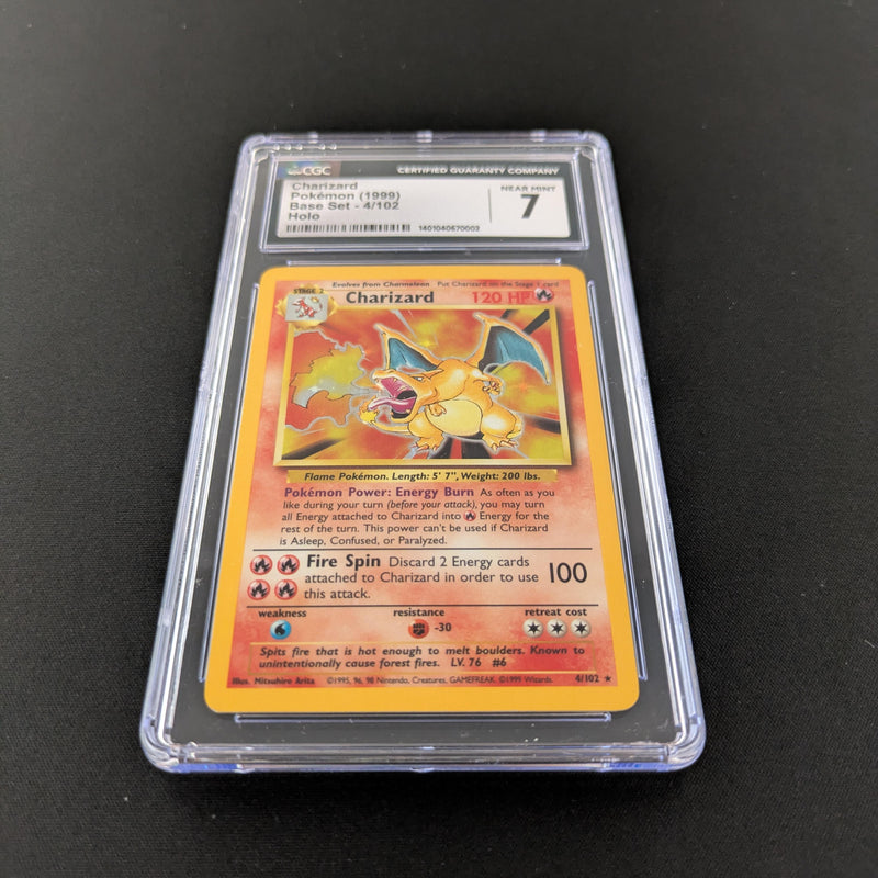 PTCG Singles - Charizard - BS 4 - Base Set - CGC 7 - 