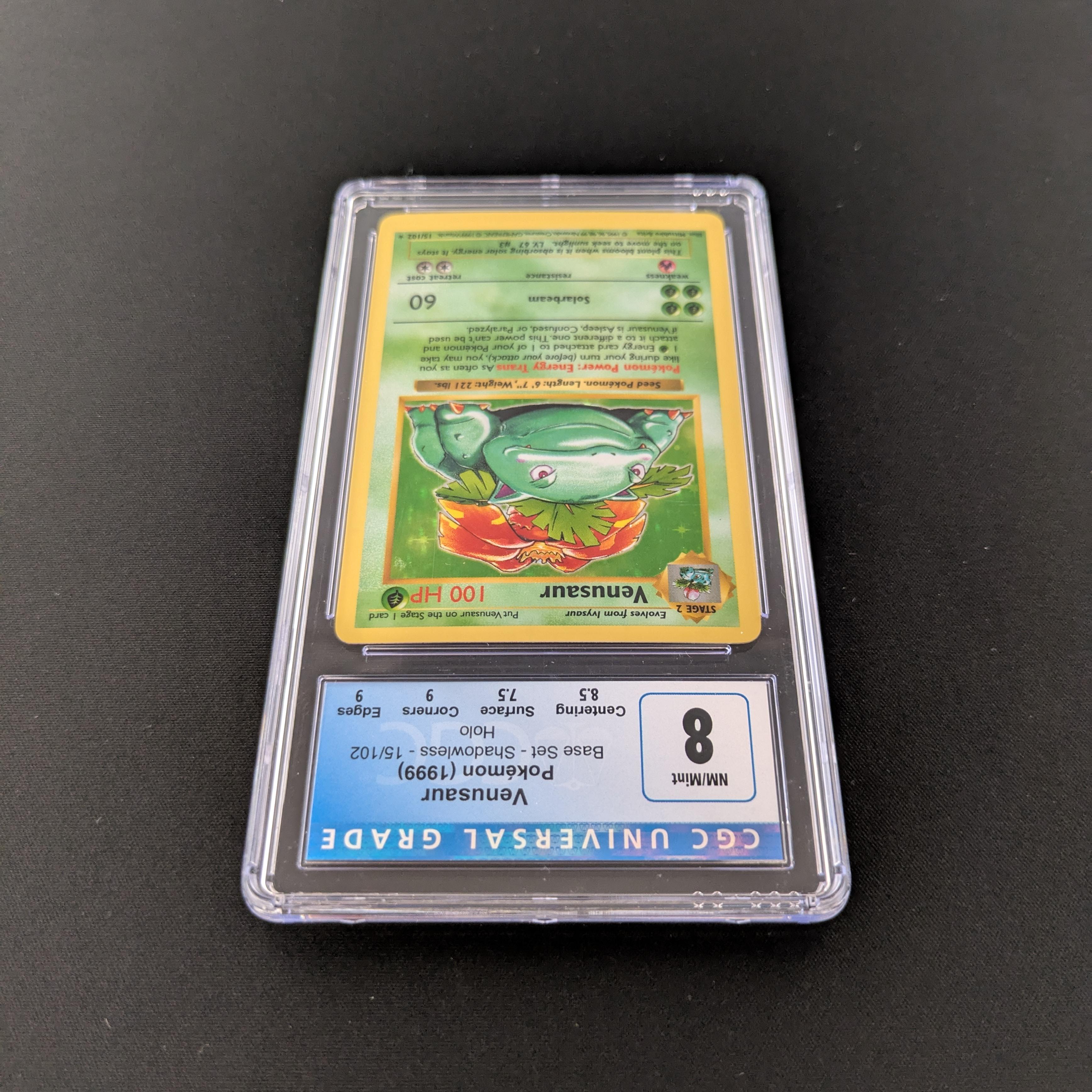 PTCG Singles - Venusaur (Shadowless) - BS 15 - Base Set - CGC 8 - 