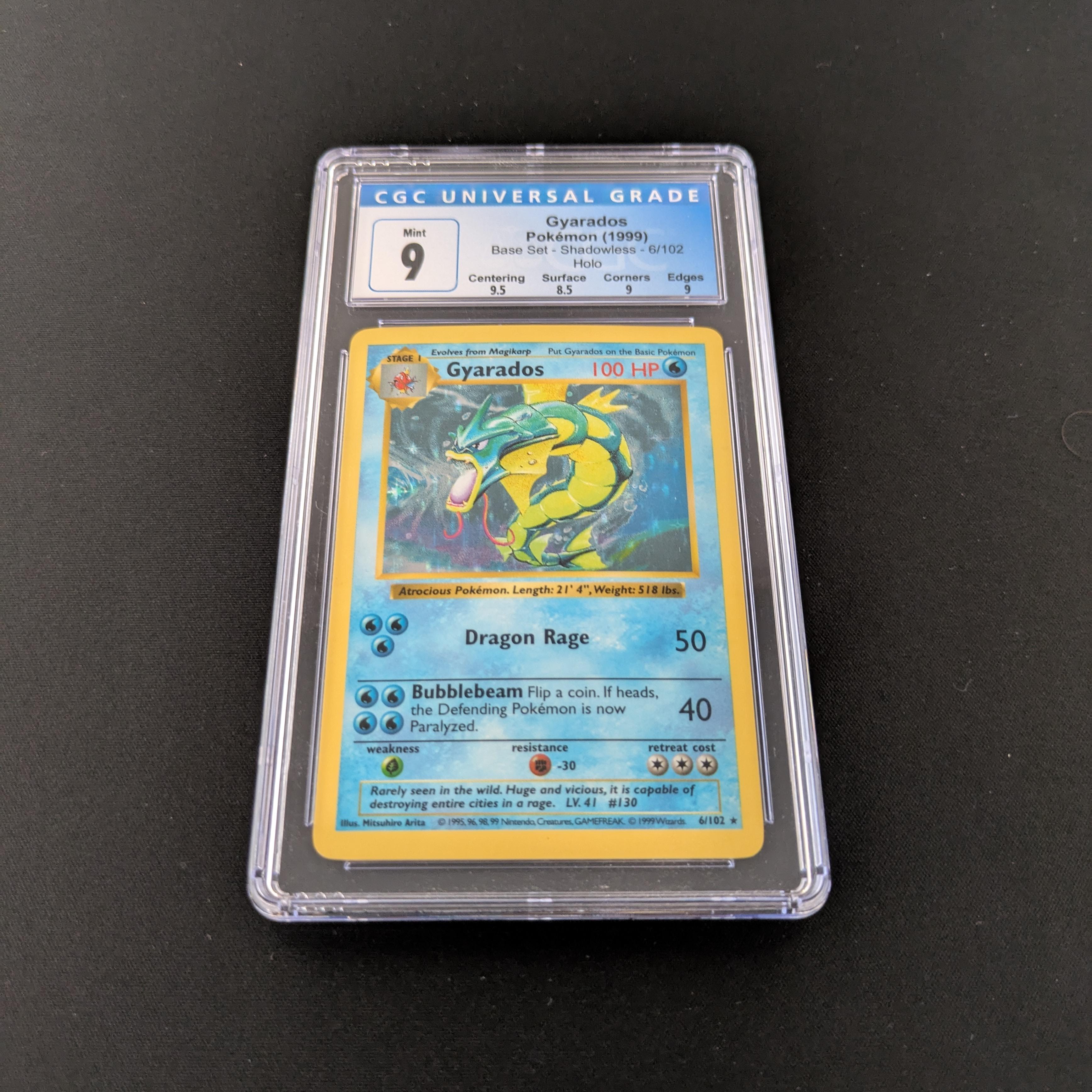 PTCG Singles - Gyarados (Shadowless) - BS 6 - Base Set - CGC 9 - 