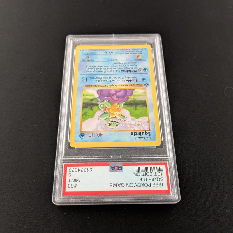 PTCG Singles - Squirtle (1. Edition, Shadowless) - BS 63 - Base Set - PSA 9 - 