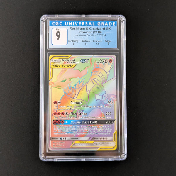 Reshiram & Charizard GX - UNB 217 - Unbroken Bonds - CGC 9