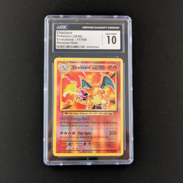 Charizard (Reverse Holo) - EVO 11 - Evolutions - CGC 10