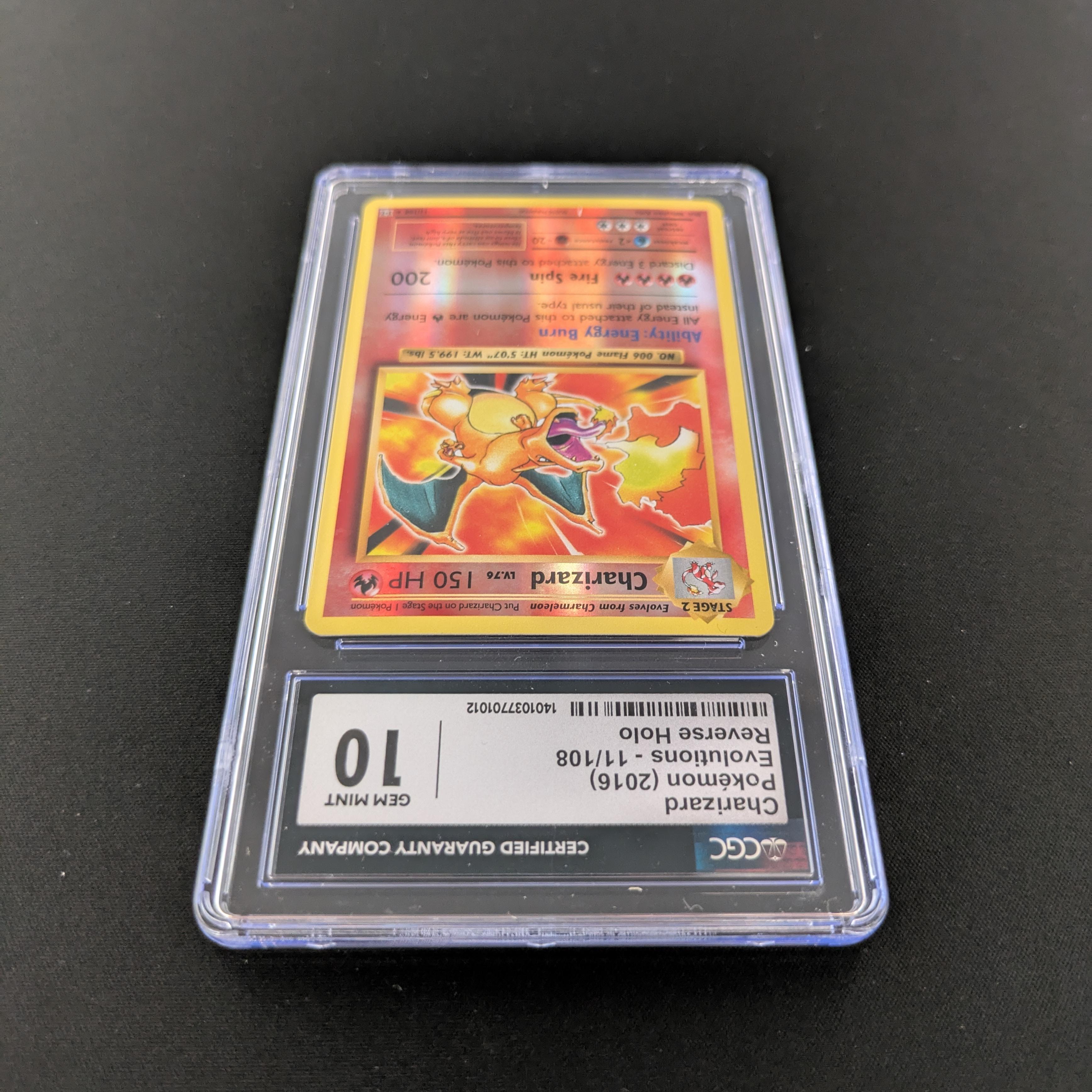 PTCG Singles - Charizard (Reverse Holo) - EVO 11 - Evolutions - CGC 10 - 